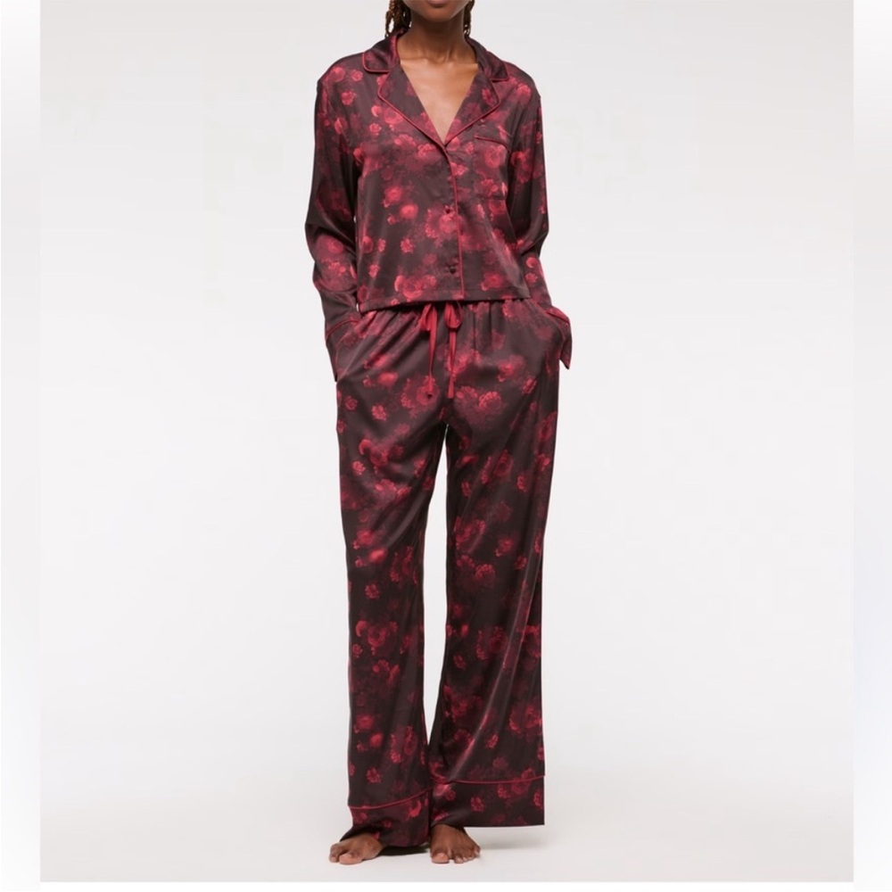 Abercrombie Satin Sleep Pants & Top - Medium